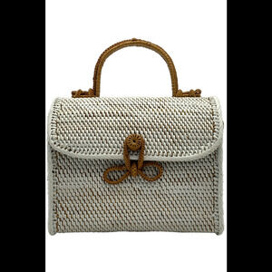 POPPY + SAGE Rattan Crossbody with Top Handle
